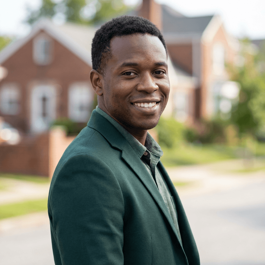 Marcus Thompson, a Black man in his 40s, smiling in a polo shirt